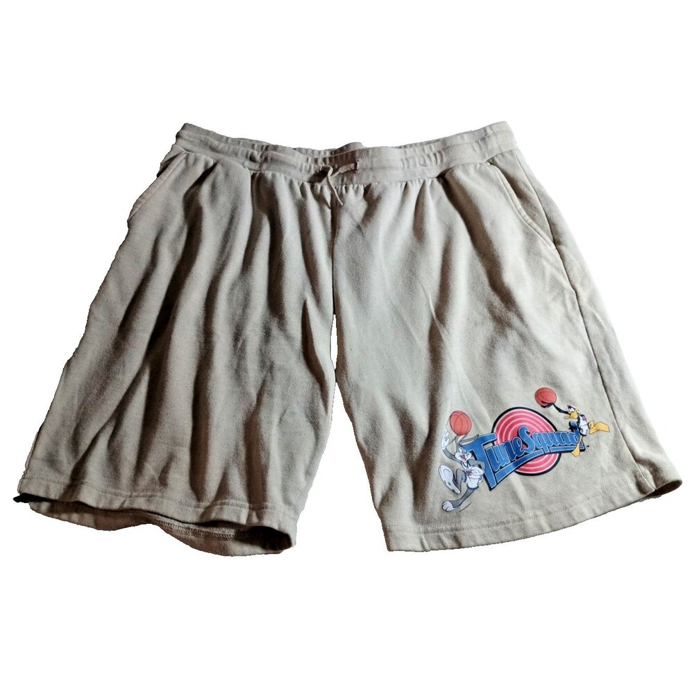 Space Jam Tune Squad Shorts XL Beige 2022 Athletic Cotton Poly Blend